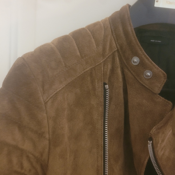 Tom Ford Café Quilted Suede Biker Jacket - Picture 7 of 11